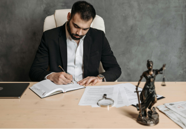 Professional translators working on legal documents in UAE